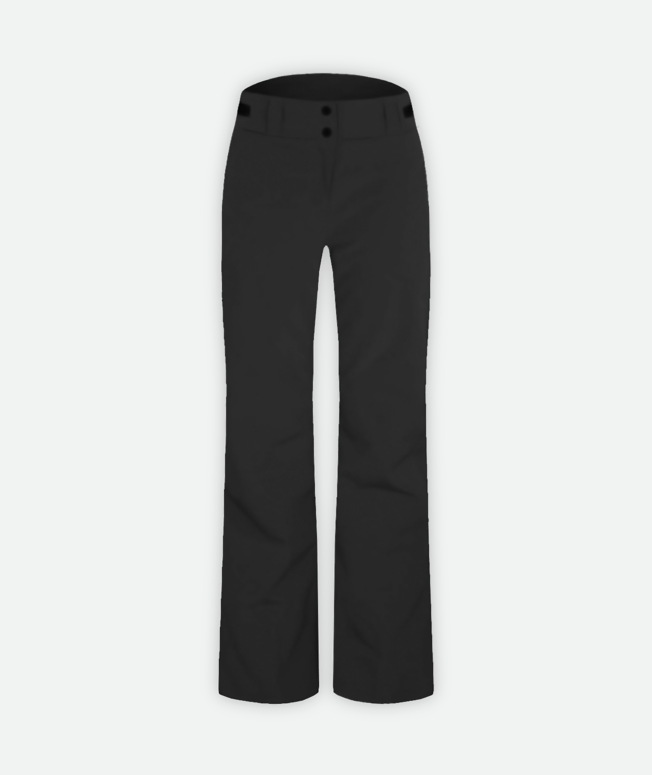 Black ski pants on a white background