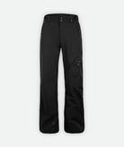 a pair of black insulated snow pants on a white background