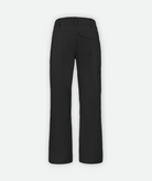 back of black snow pants on a white background