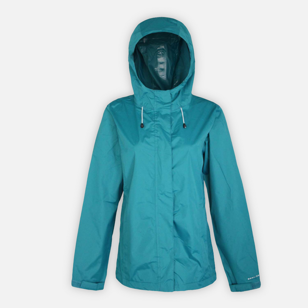 Turquoise top rain jacket