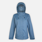 blue jacket with hood on a white background