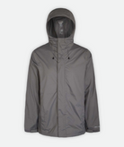 gray jacket with hood on a white background