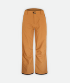 A pair of bronze-colored men's ski pants on a white background