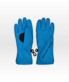 Pair of blue gloves on a white background