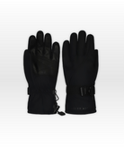 Pair of black gloves on a white background