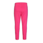 back of a pair of pink jersey fleece pants on a white background