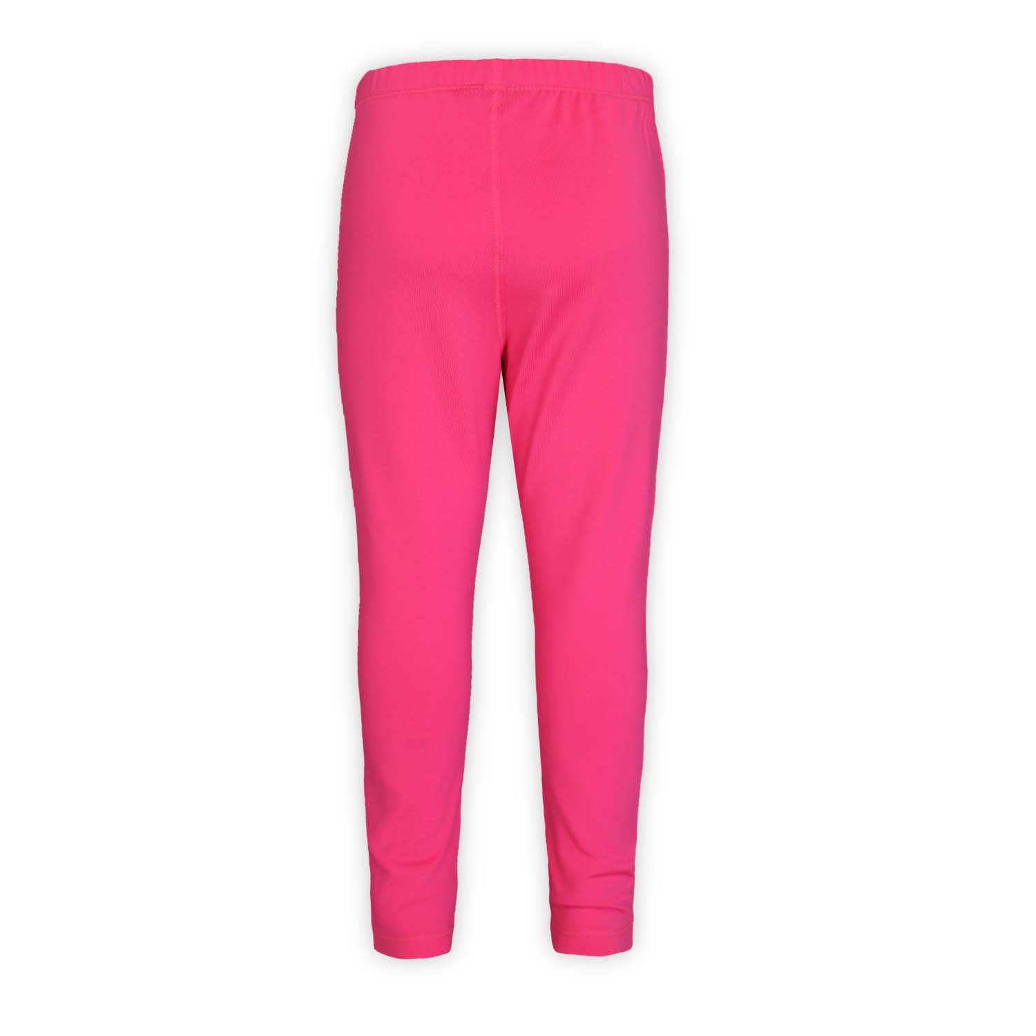 back of a pair of pink jersey fleece pants on a white background