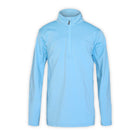 a blue quarter zip top on a white background