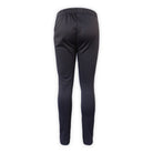 back of a pair of heather black jersey fleece pants on a white background